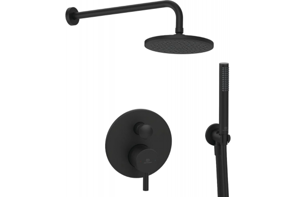 Душевой комплект Ideal Standard черный, С ВНУТРЕННЕЙ ЧАСТЬЮ, шланг пластиковый 175 см, 1 режим