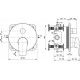 Душевой комплект Ideal Standard Ceraflex хром, С ВНУТРЕННЕЙ ЧАСТЬЮ в современном стиле