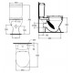Унитаз-компакт Ideal Standard Eurovit plus с микролифтом, белый, овальный, 35.5x63 см