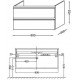 Тумба под раковину Jacob Delafon Vox 80x46 EB2028-RA-E16 орех