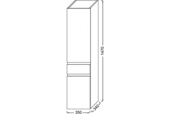 Шкаф-пенал Jacob Delafon Madeleine 35x147 R EB2069D-J51 белый матовый