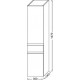 Шкаф-пенал Jacob Delafon Madeleine 35x147 R EB2069D-J51 белый матовый