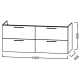 Тумба с раковиной Jacob Delafon Odeon Rive Gauche EXAS112-Z-00+2526-R9-E52 коричневый