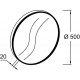 EB1176-CPR ODEON RIVE Круглое зеркало, 50 см