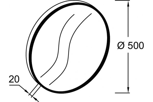 EB1176-GLD ODEON RIVE GAUCHE Круглое зеркало, 50 см, золото