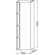 Подвесная колонна Jacob Delafon Terrace EB1179D-N23 (шарниры справа)