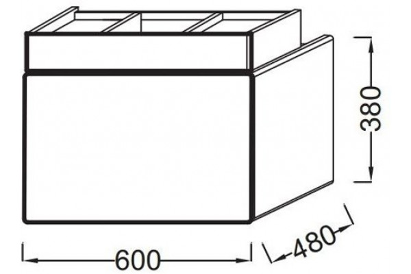 Тумба под раковину Jacob Delafon Terrace 60x48 EB1185-G1C белый