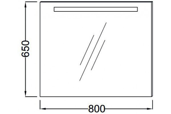 PARALLEL EB1413-NF (старый EB1153-NF)Зеркало с подсветкой 80х65 см