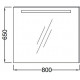 PARALLEL EB1413-NF (старый EB1153-NF)Зеркало с подсветкой 80х65 см