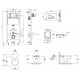 Унитаз c инсталляцией, сиденье, клавиша черная Jacob Delafon Rodin+ E21748RU-00 комплект