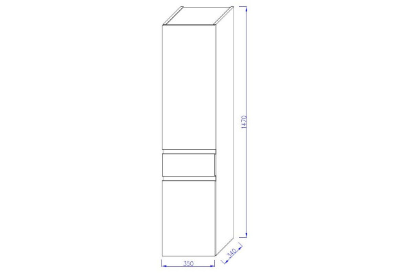 Шкаф пенал Jacob Delafon Madeleine 35x147 R EB2069D-J52 черный