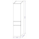 Шкаф пенал Jacob Delafon Madeleine 35x147 R EB2069D-J52 черный