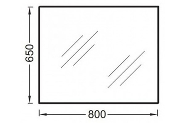 ODEON UP EB1098-NF Зеркало Ш 80 см (Ш80*Г4*В65 см)