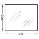 ODEON UP EB1098-NF Зеркало Ш 80 см (Ш80*Г4*В65 см)