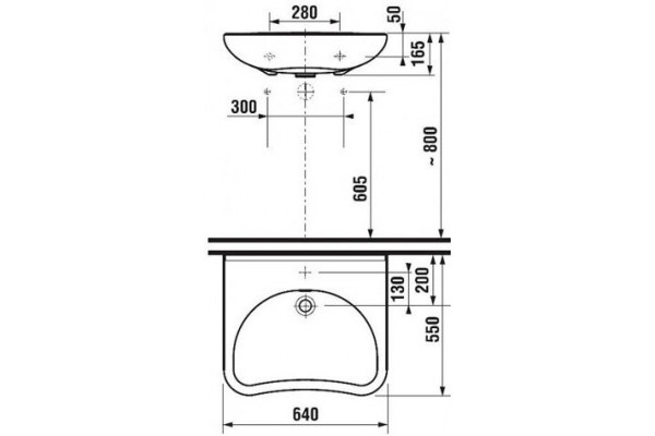 Раковина больничная Jika Mio 64x55 1371.4.000.104.9