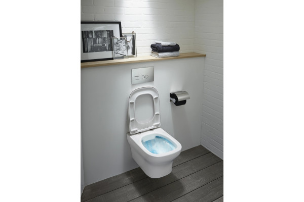Комплект Система инсталляции для унитазов Grohe Rapid SL 38775001 4 в 1 с кнопкой смыва + Унитаз подвесной Jacob Delafon Vox EDM102-00 + Крышка-сиденье Jacob Delafon Vox E20142-00 с микролифтом, цвет белый, бачок 3/6 л