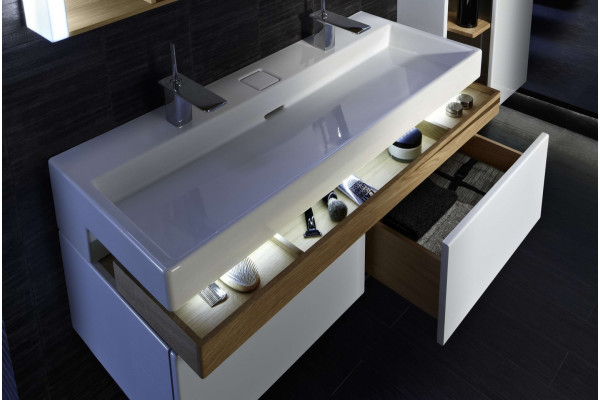 Раковина Jacob Delafon Terrace EXB9112-00 120 см с подсветкой, прямоугольная, цвет белый
