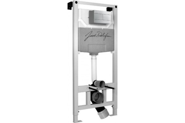 Комплект Jacob Delafon Patio E21734RU-00 кнопка хром цвет белый, бачок 3/6 л