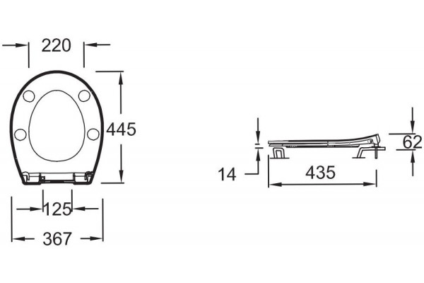 Комплект Jacob Delafon Patio E21740RU-00 кнопка хром цвет белый, бачок 3/6 л
