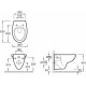Комплект Jacob Delafon Patio E21740RU-00 кнопка хром цвет белый, бачок 3/6 л