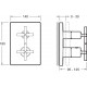 Термостат Jacob Delafon Modulo E75395-CP для ванны с душем, хром,  в стиле hi-tech