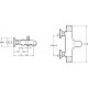 Термостат Jacob Delafon Robust E75772-CP для ванны с душем, хром, длина излива 15.8 см