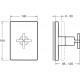 Переключатель потоков Jacob Delafon Modulo E75415-CP на три потребителя двухвентильный, хром