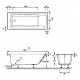 Акриловая ванна Jacob Delafon Sofa 170x75 прямоугольная, пристенная