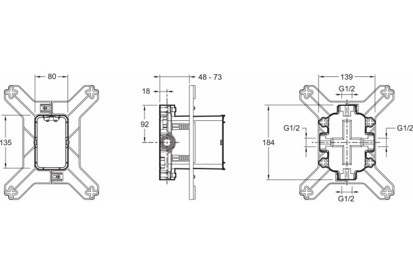 Душевой комплект Jacob Delafon Modulo E30758-CP С ВНУТРЕННЕЙ ЧАСТЬЮ хром, шланг 160 см
