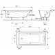 Акриловая ванна Jacob Delafon Odeon up 170x70 прямоугольная, объем 185 л.