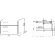 Тумба для комплекта Jacob Delafon Rythmik EB1309-E70 подвесная, с ящиками