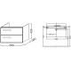 Тумба для комплекта Jacob Delafon Rythmik EB1301-G1C подвесная, с ящиками