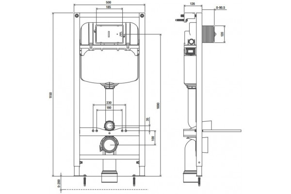 Система инсталляции для унитазов Jacob Delafon E24156-NF 50x12.6x115 см