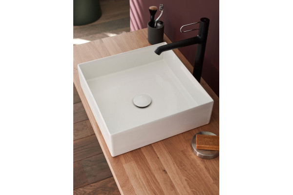 Рукомойник Jacob Delafon Delta Pure E90011-0 белый квадратная, на столешницу