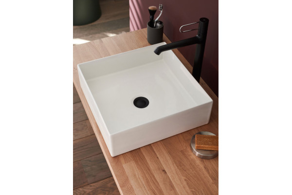 Рукомойник Jacob Delafon Delta Pure E90011-0 белый квадратная, на столешницу