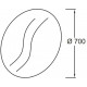 Зеркало Jacob Delafon Odeon Rive Gauche EB1144-NF 70 см округлое,  в современном стиле