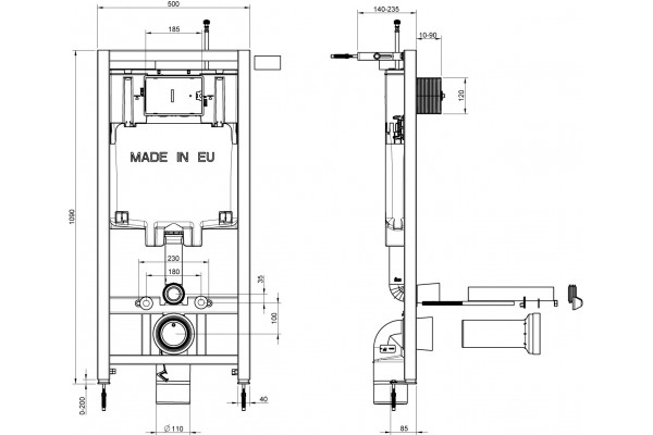 Комплект Jacob Delafon Vox E21772RU-00 цвет белый,  в современном стиле