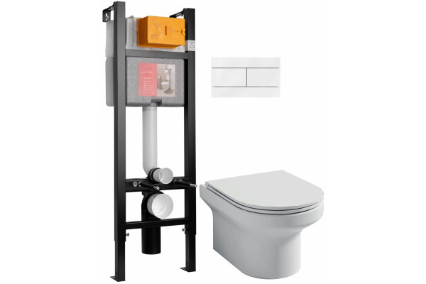Комплект Jacob Delafon Elite E21755RU-00 кнопка белая цвет белый,  в современном стиле
