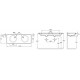 Раковина Jacob Delafon Odeon Rive Gauche EXAS112-Z-00 140 см прямоугольная, цвет белый