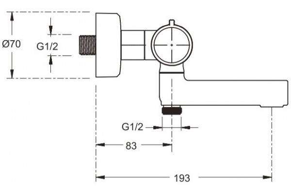 Душевая стойка Jacob Delafon Atom E26237-CP хром, штанга 156.2 см