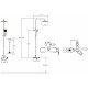Душевая стойка Jacob Delafon Aleo 2.0 E26809-CP хром, штанга 130 см