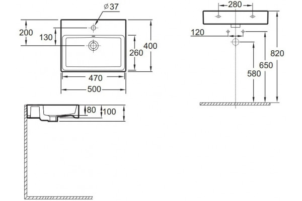Раковина Jacob Delafon Sully EVT112-00