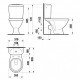 Унитаз-компакт Jika Lyra 2423.6 горизонтальный выпуск белый, овальный, 36x63.5 см