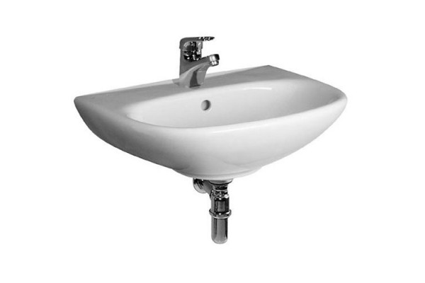 Раковина подвесная Jika Zeta 60x47 цвет белый, полукруглая, с переливом