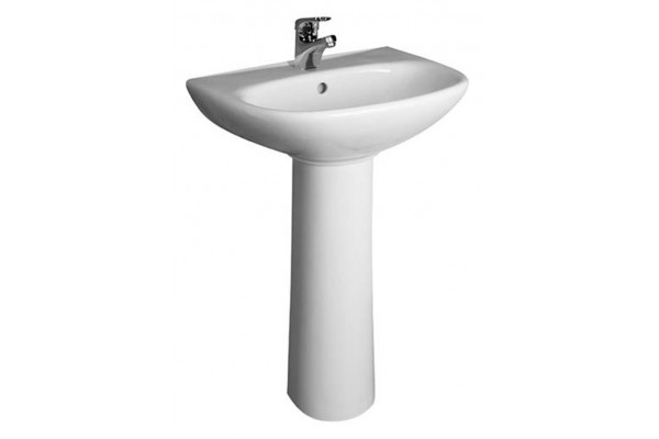 Раковина Jika Zeta 60 1039.2 цвет белый, полукруглая, с переливом