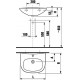 Раковина Jika Zeta 60 1039.2 цвет белый, полукруглая, с переливом