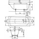 Ванна Saniform Plus Мод.372-1 160х75х41 белый + easy-clean