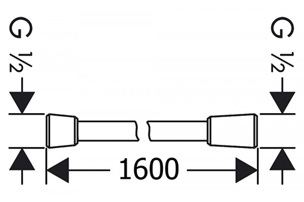 54995011600 Душевой шланг 160 см, хром