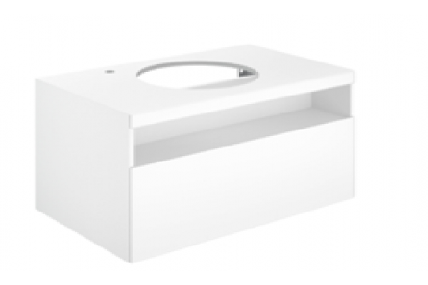 32864970100 STAGELINE Тумба под умывальник 800x550x490mm,1 ящик,oтверстие под смеситель слева,с освещением,pозеткa и USB,пластиковый сифон,цв.vulkanit