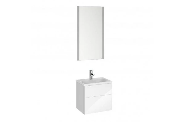 Тумба с раковиной и зеркалом Keuco Royal Reflex 39601211101 белая